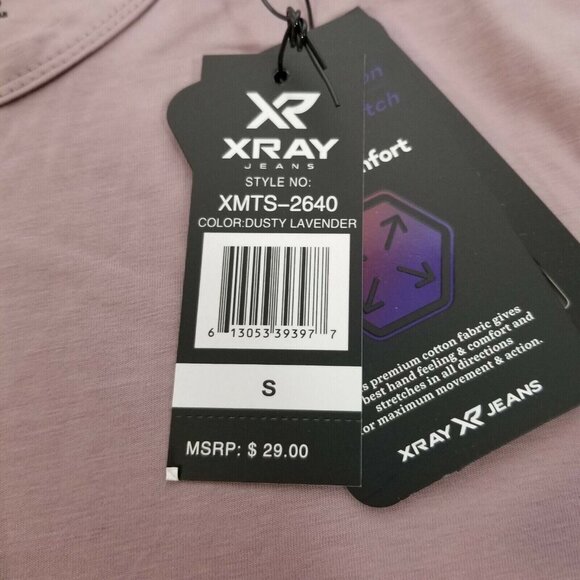 X-Ray Jeans Men's Cotton Stretch T-Shirt Light Pink Size S NEW WITH TAGS - Picture 4 of 8